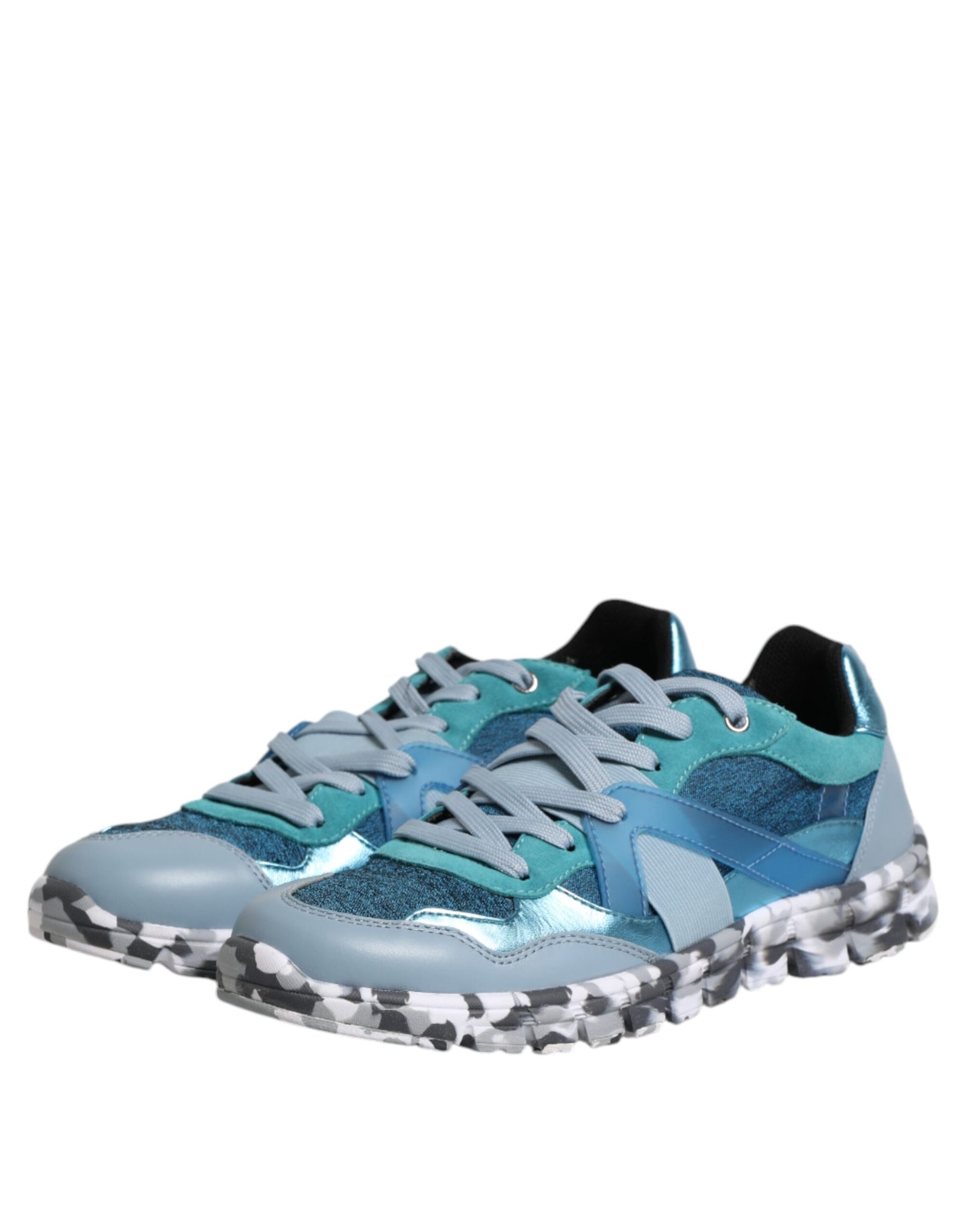 Dolce & Gabbana Multicolor Lace Up Low Top Men Sneakers Shoes by Dolce & Gabbana
