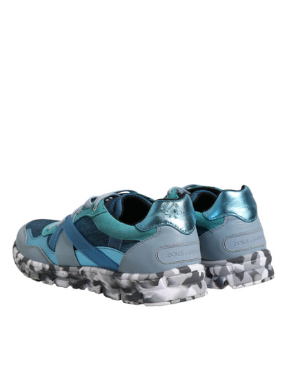 Dolce & Gabbana Multicolor Lace Up Low Top Men Sneakers Shoes by Dolce & Gabbana
