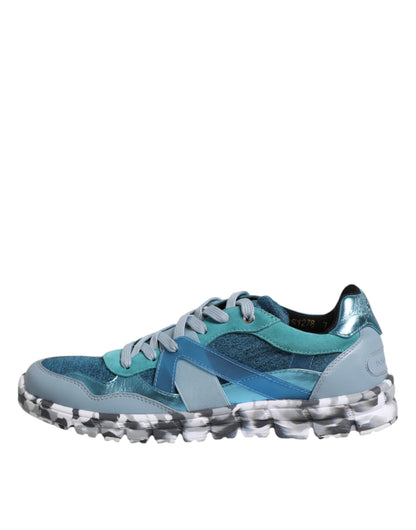 Dolce & Gabbana Multicolor Lace Up Low Top Men Sneakers Shoes by Dolce & Gabbana
