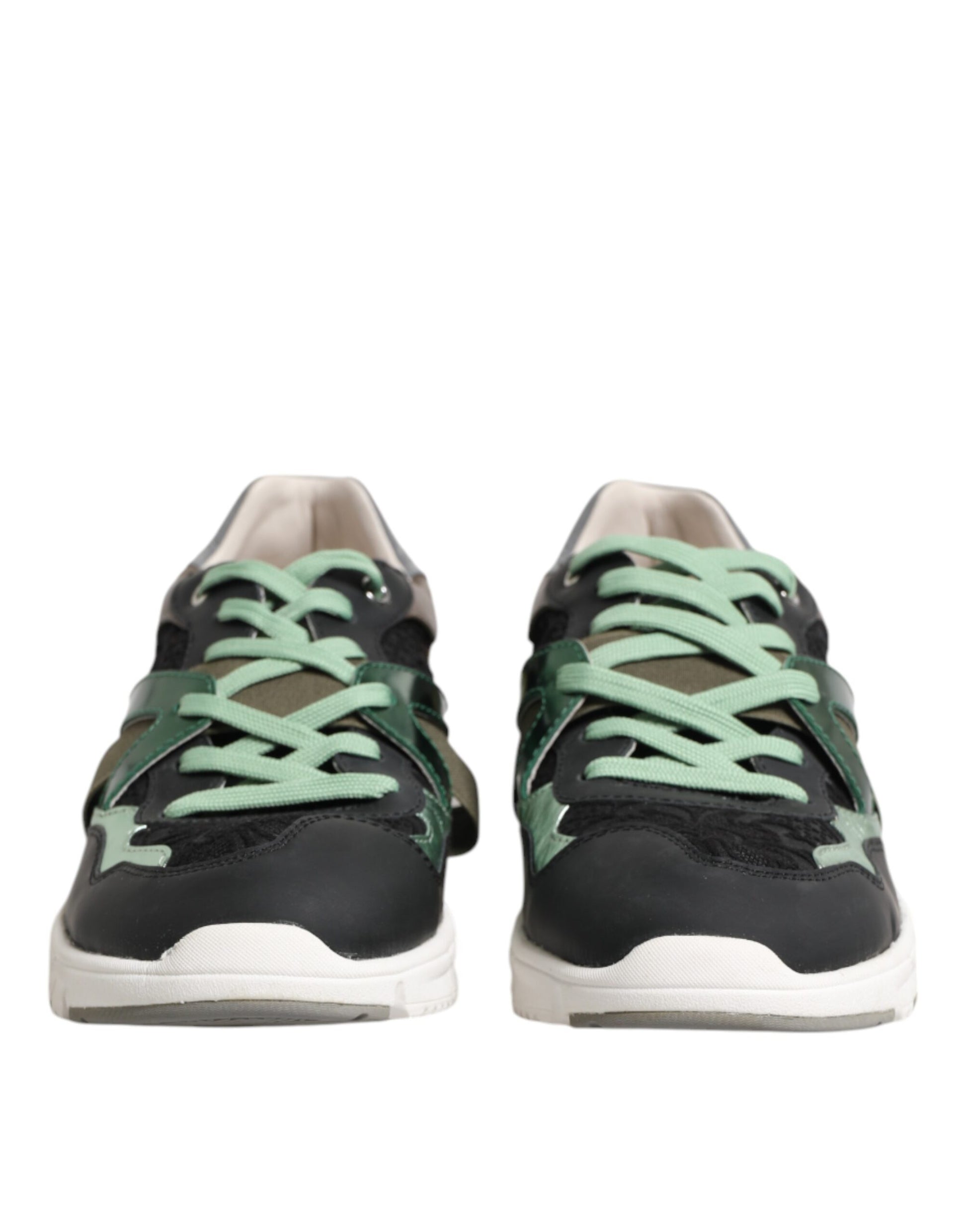 Dolce & Gabbana Multicolor Lace Up Low Top Sneakers Shoes by Dolce & Gabbana
