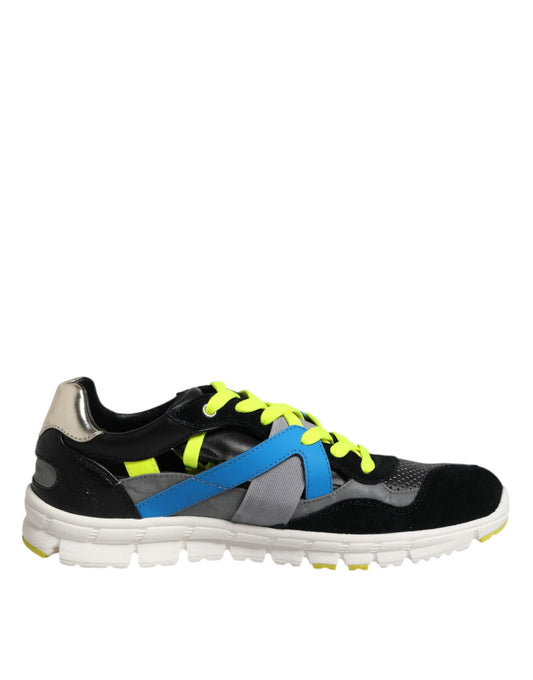 Dolce & Gabbana Multicolor Lace Up Low Top Men Sneakers Shoes by Dolce & Gabbana