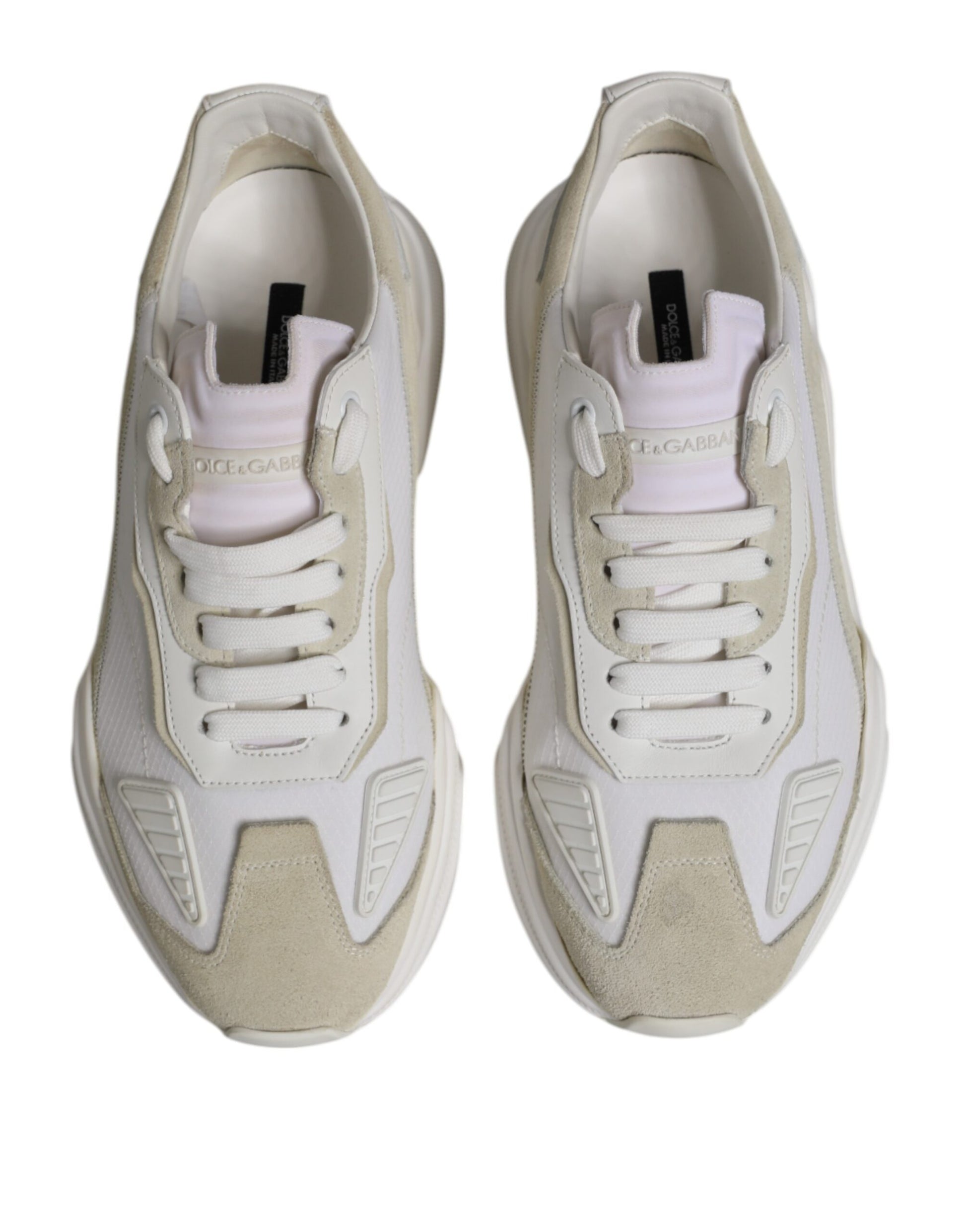 Dolce & Gabbana White Low Top Daymaster Men Sneakers Shoes by Dolce & Gabbana