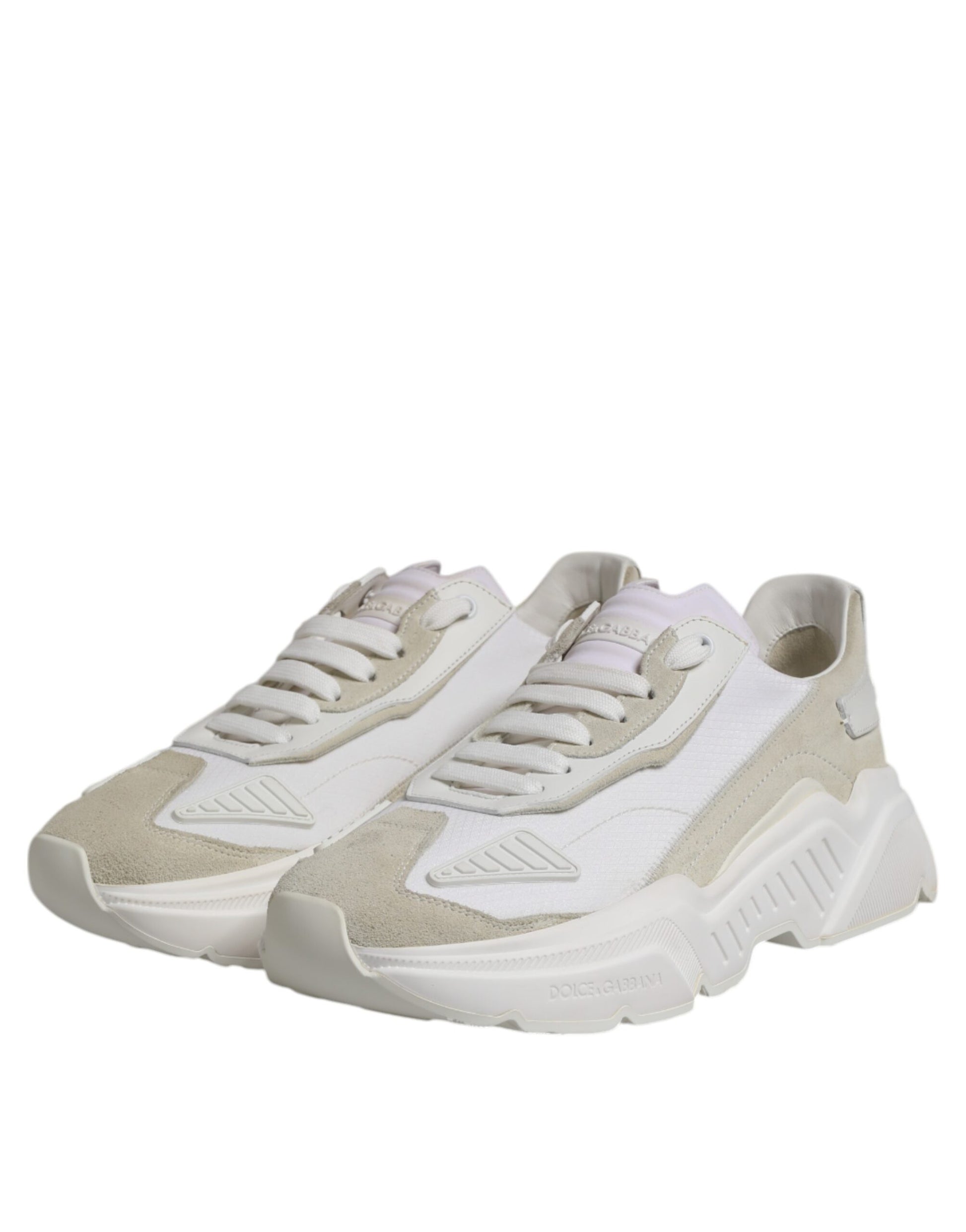 Dolce & Gabbana White Low Top Daymaster Men Sneakers Shoes by Dolce & Gabbana