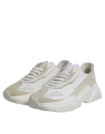 Dolce & Gabbana White Low Top Daymaster Men Sneakers Shoes by Dolce & Gabbana