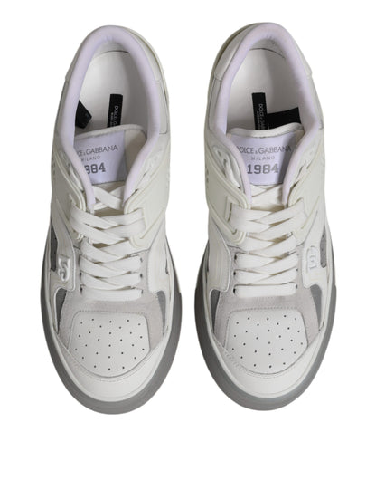 Dolce & Gabbana White Low Top DG Embossed Men Sneakers Shoes by Dolce & Gabbana