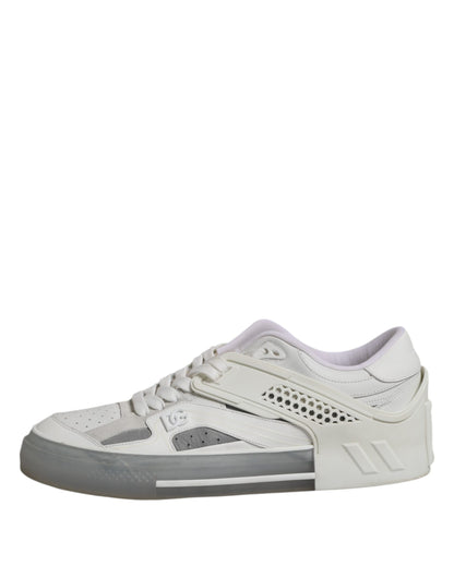 Dolce & Gabbana White Low Top DG Embossed Men Sneakers Shoes by Dolce & Gabbana