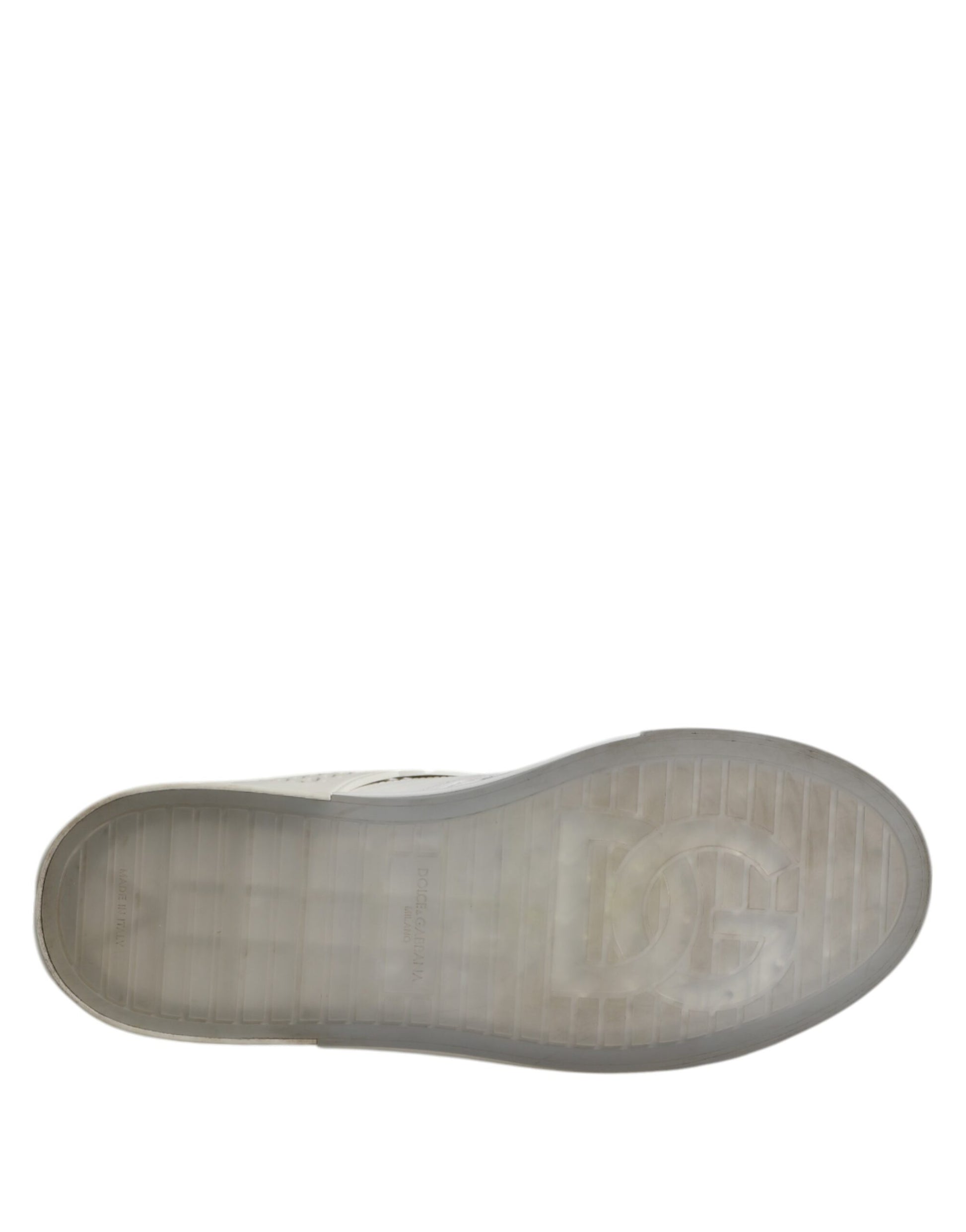 Dolce & Gabbana White Low Top DG Embossed Men Sneakers Shoes by Dolce & Gabbana