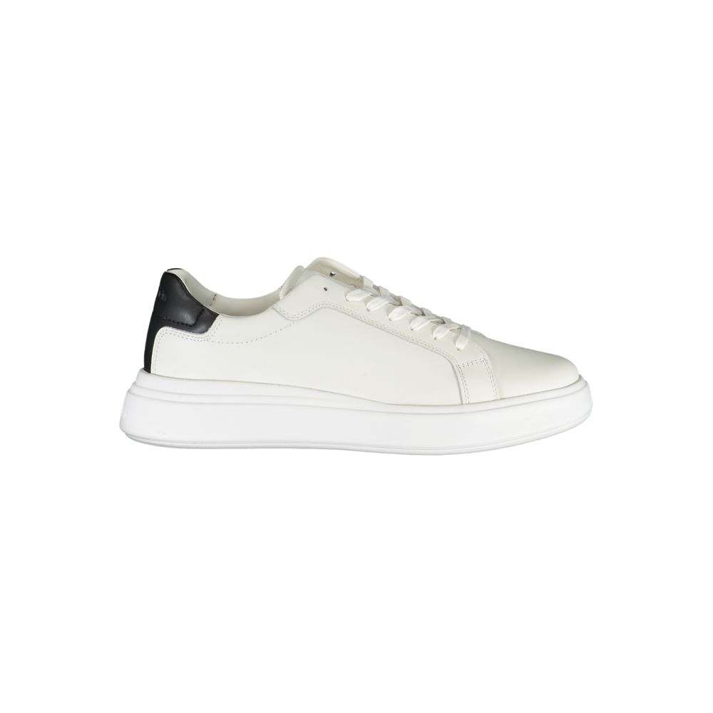 Calvin Klein Sleek White Sneakers with Contrast Accents by Calvin Klein