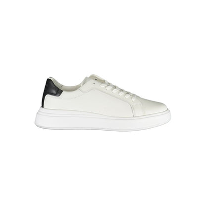 Calvin Klein Sleek White Sneakers with Contrast Accents by Calvin Klein