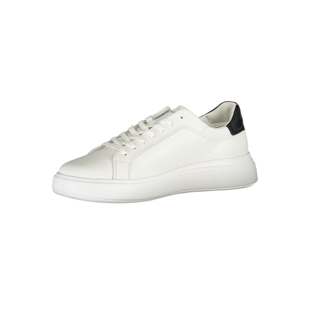 Calvin Klein Sleek White Sneakers with Contrast Accents by Calvin Klein