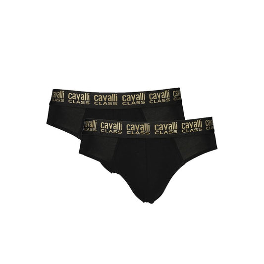 Sous-vêtements Cavalli Class en coton noir pour homme