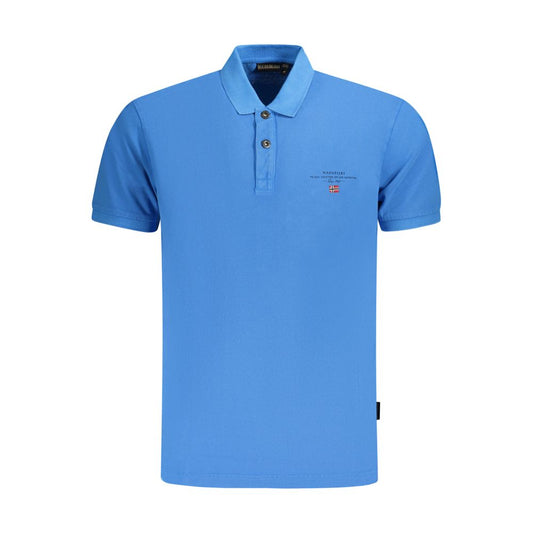 Polo Napapijri Bleu Coton Homme