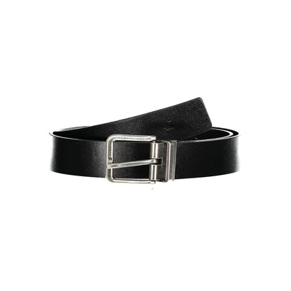 Ceinture en cuir noir Calvin Klein pour homme