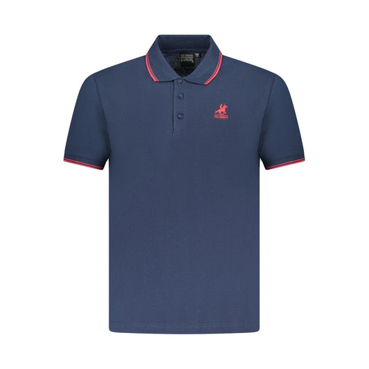 US Grand Polo Blue Cotton Men Polo Shirt