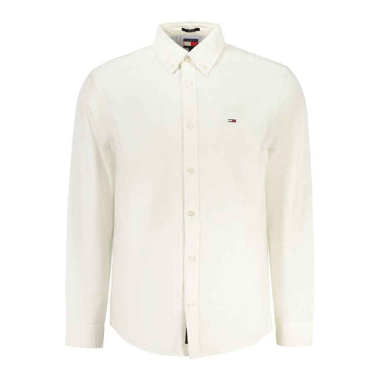 Tommy Hilfiger White Cotton Men Shirt