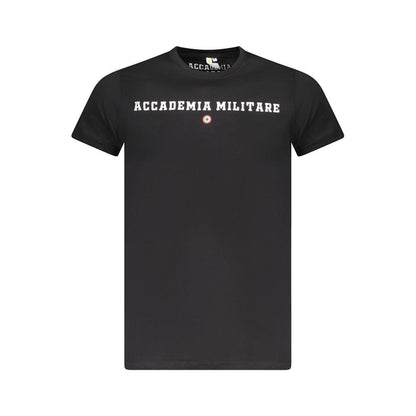 T-shirt en coton noir Accademia Militare