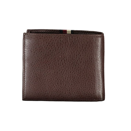 Portefeuille en cuir marron Tommy Hilfiger