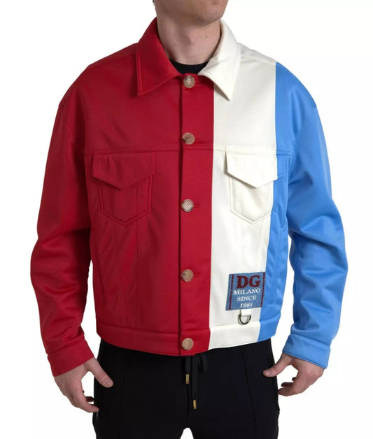 Dolce &amp; Gabbana Multicolor Polyester Collar Short Jacket