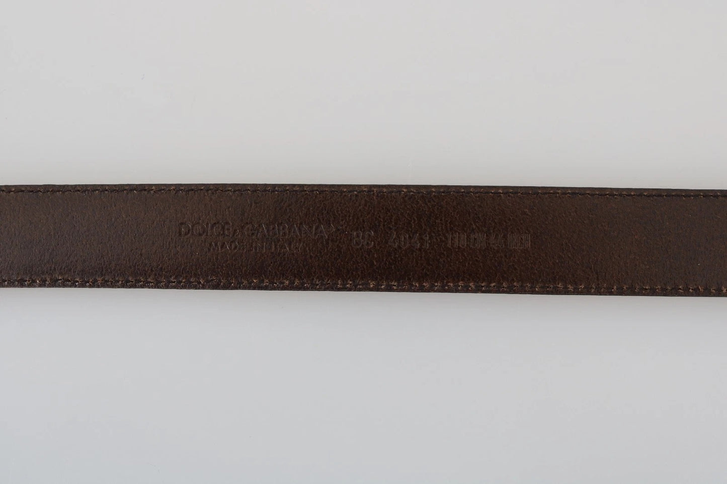 Ceinture Dolce &amp; Gabbana en cuir perforé bleu avec boucle grise