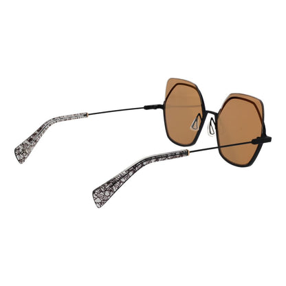 Lunettes de soleil unisexes dorées Yohji Yamamoto