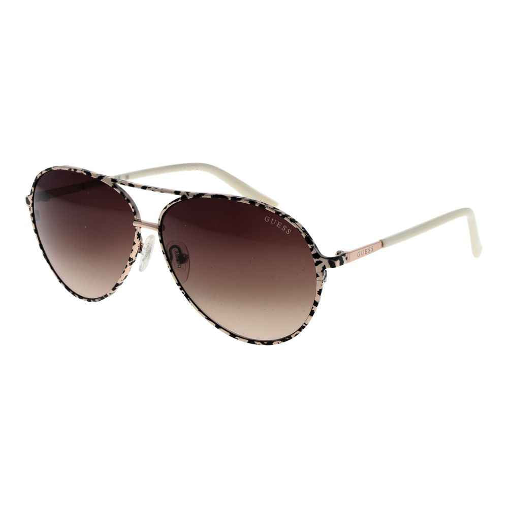 Guess Zonnebrillen Metaal Crème 60mm Lensen Gradient Bruin