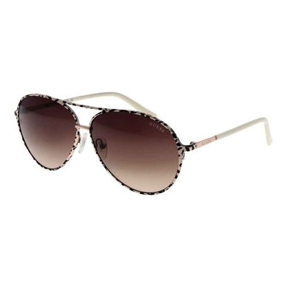 Guess Zonnebrillen Metaal Crème 60mm Lensen Gradient Bruin
