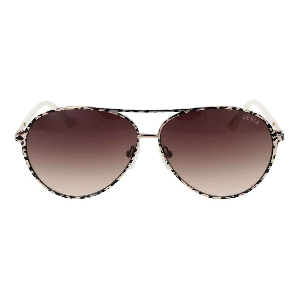 Guess Zonnebrillen Metaal Crème 60mm Lensen Gradient Bruin