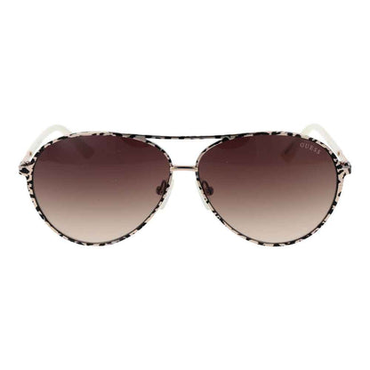 Guess Zonnebrillen Metaal Crème 60mm Lensen Gradient Bruin