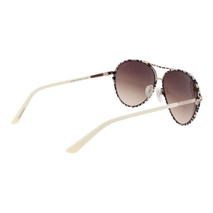 Guess Zonnebrillen Metaal Crème 60mm Lensen Gradient Bruin