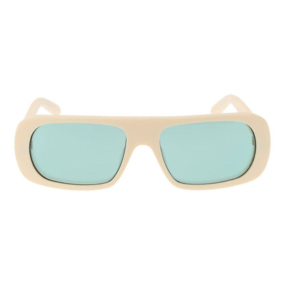 Lunettes de soleil unisexes crème GCDS
