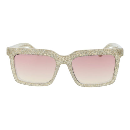 Lunettes de soleil unisexes dorées GCDS