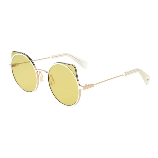 Lunettes de soleil unisexes blanches Yohji Yamamoto