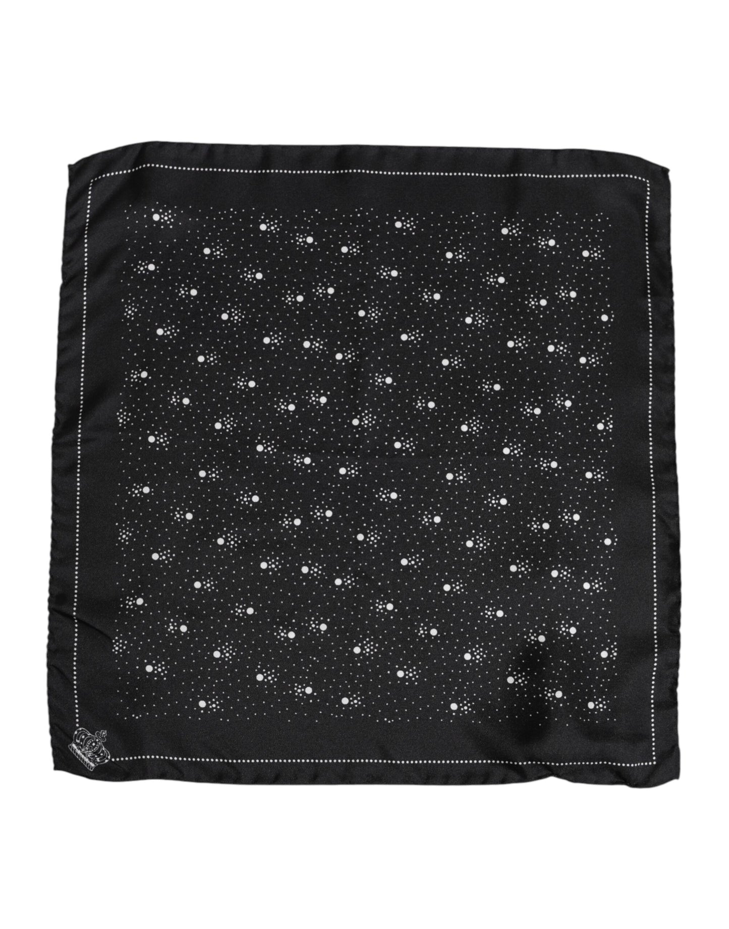 Dolce &amp; Gabbana Black White Printed Square Men Foulard Scarf