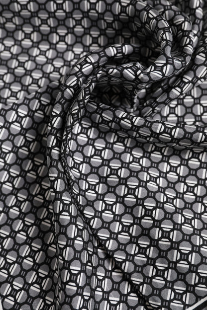 Dolce &amp; Gabbana Black White Patterned Square Foulard Scarf