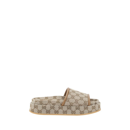 Sandales à plateforme Gucci à motif GG
