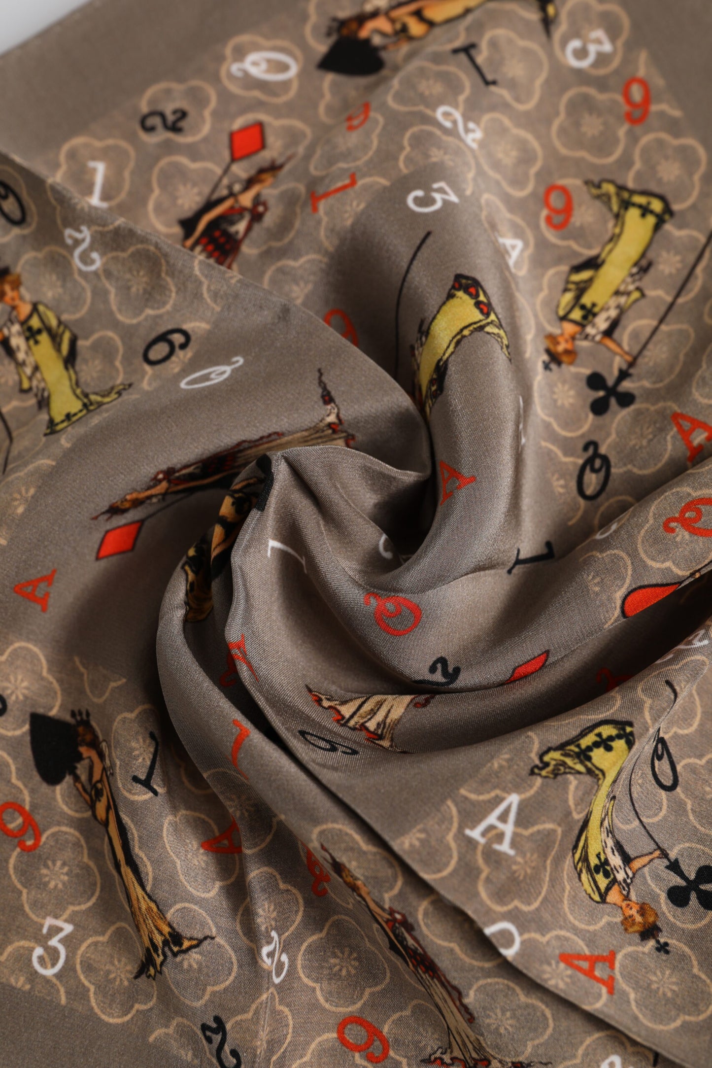 Dolce &amp; Gabbana Brown Silk Printed Square Men Foulard Scarf