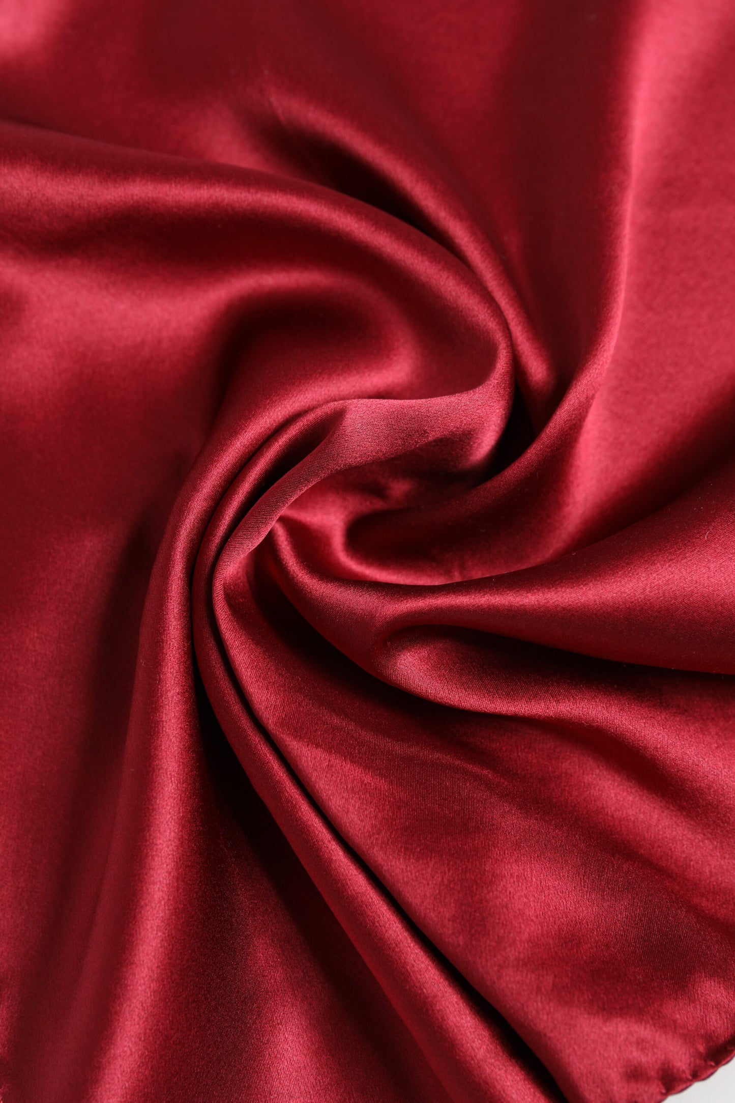 Dolce &amp; Gabbana Red Solid Satin Silk Square Handkerchief Scarf
