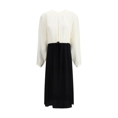 Crida Milano Correr Silk Midi Dress Elegant Silhouette