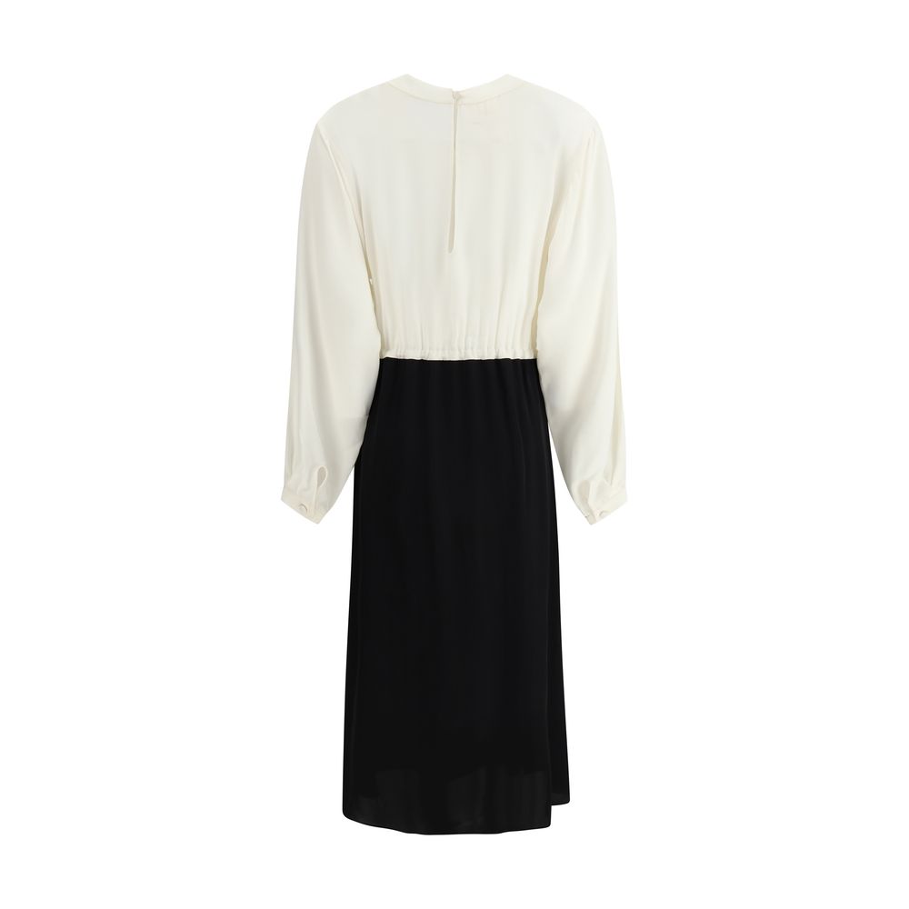 Crida Milano Correr Silk Midi Dress Elegant Silhouette