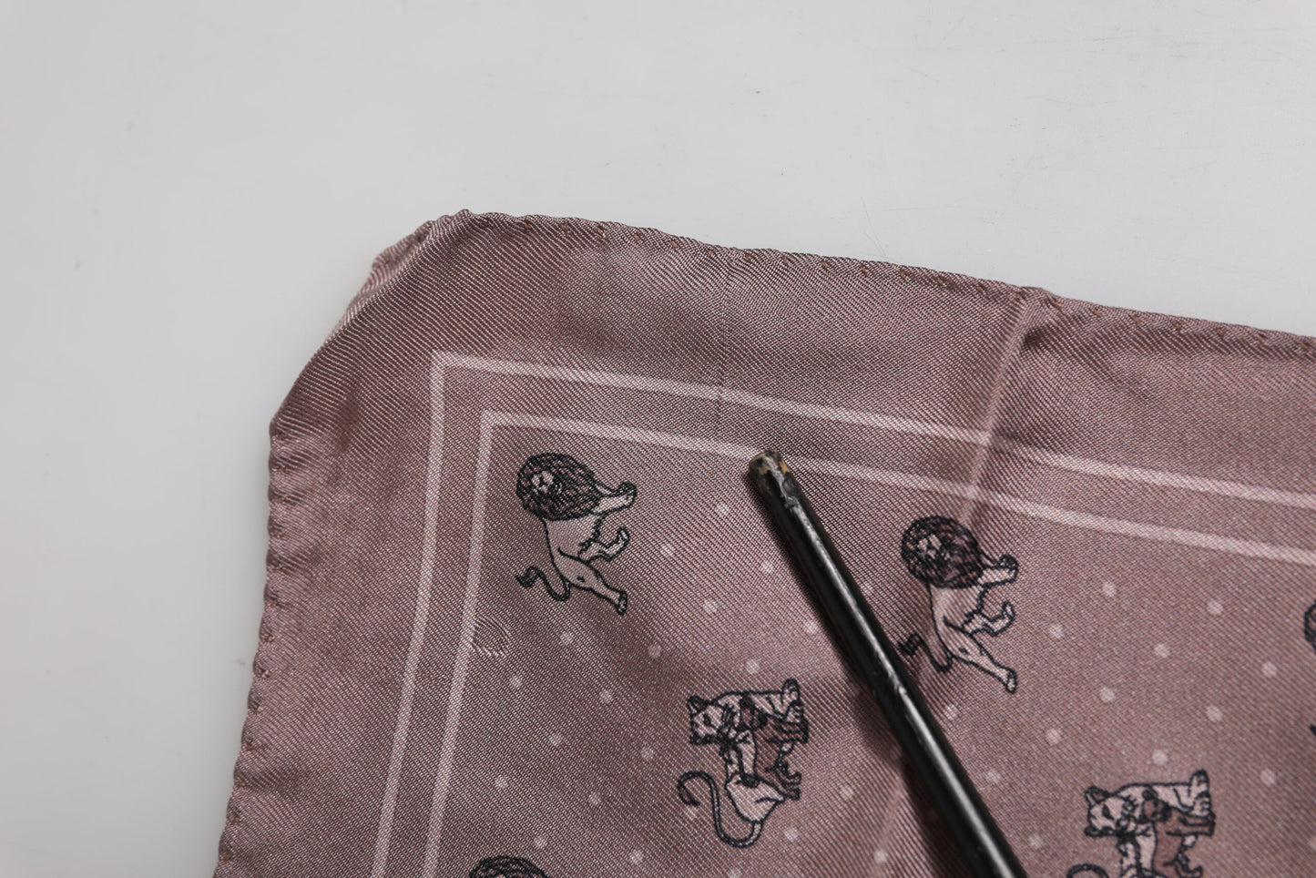 Dolce &amp; Gabbana Brown Animal Print Square Foulard Scarf