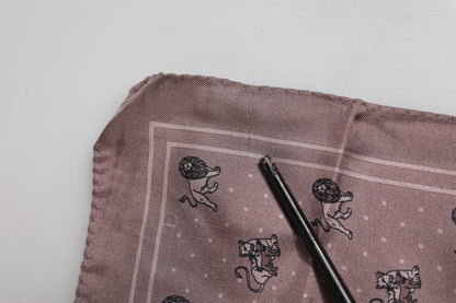 Dolce &amp; Gabbana Brown Animal Print Square Foulard Scarf