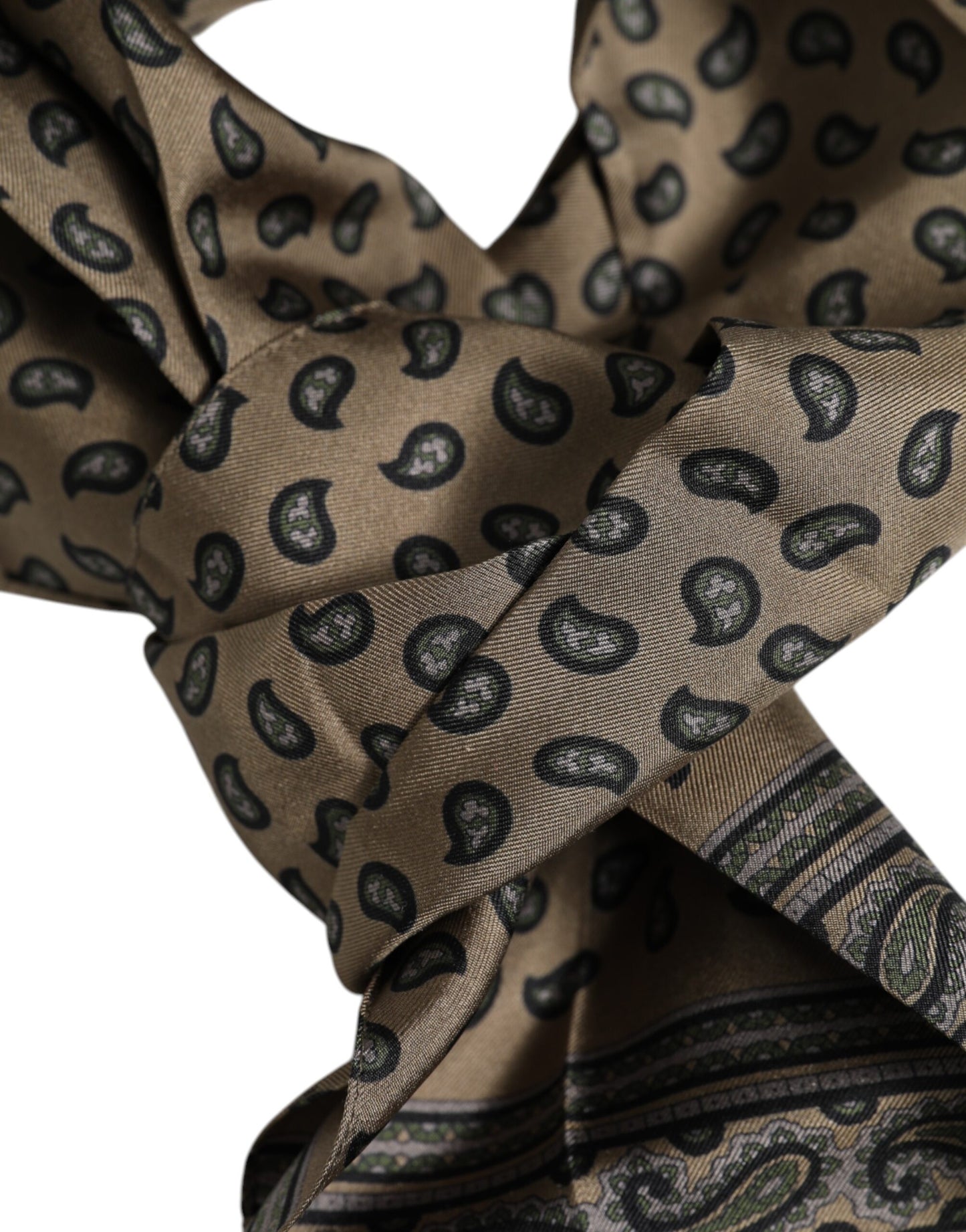 Dolce &amp; Gabbana Brown Printed Neck Warmer Men Foulard Scarf