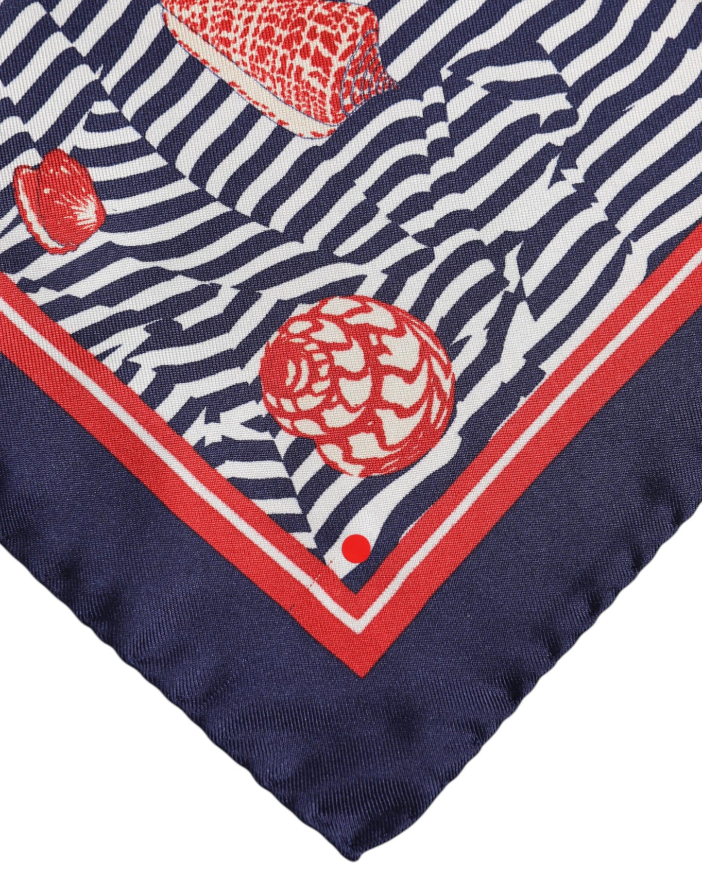Dolce &amp; Gabbana Multicolor Seashells Square Men Foulard Scarf