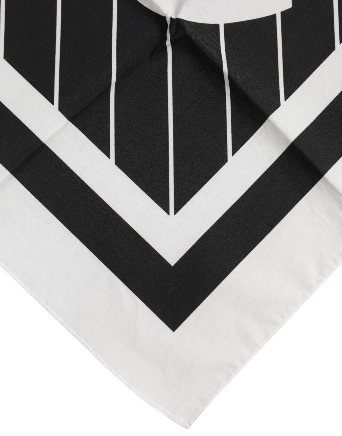 Dolce &amp; Gabbana Black White DG Logo Square Men Foulard Scarf