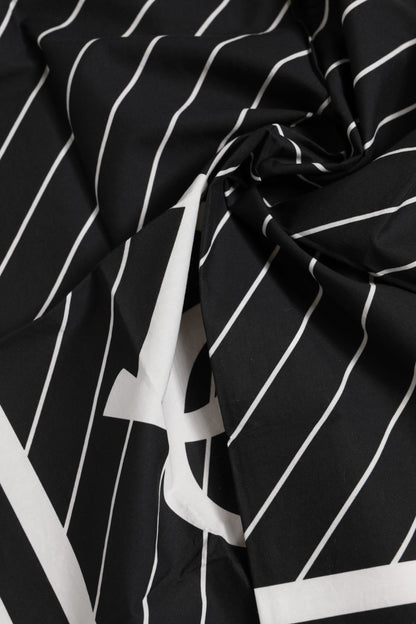Dolce &amp; Gabbana Black White DG Logo Square Men Foulard Scarf