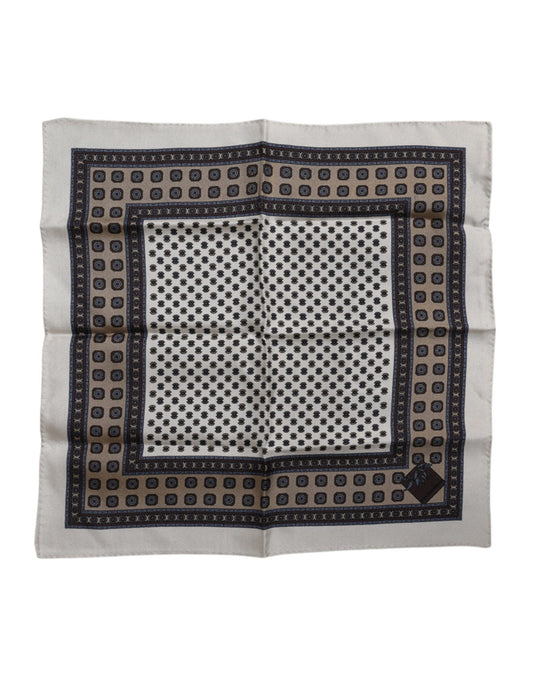 Dolce &amp; Gabbana Multicolor Patterned Square Men Foulard Scarf