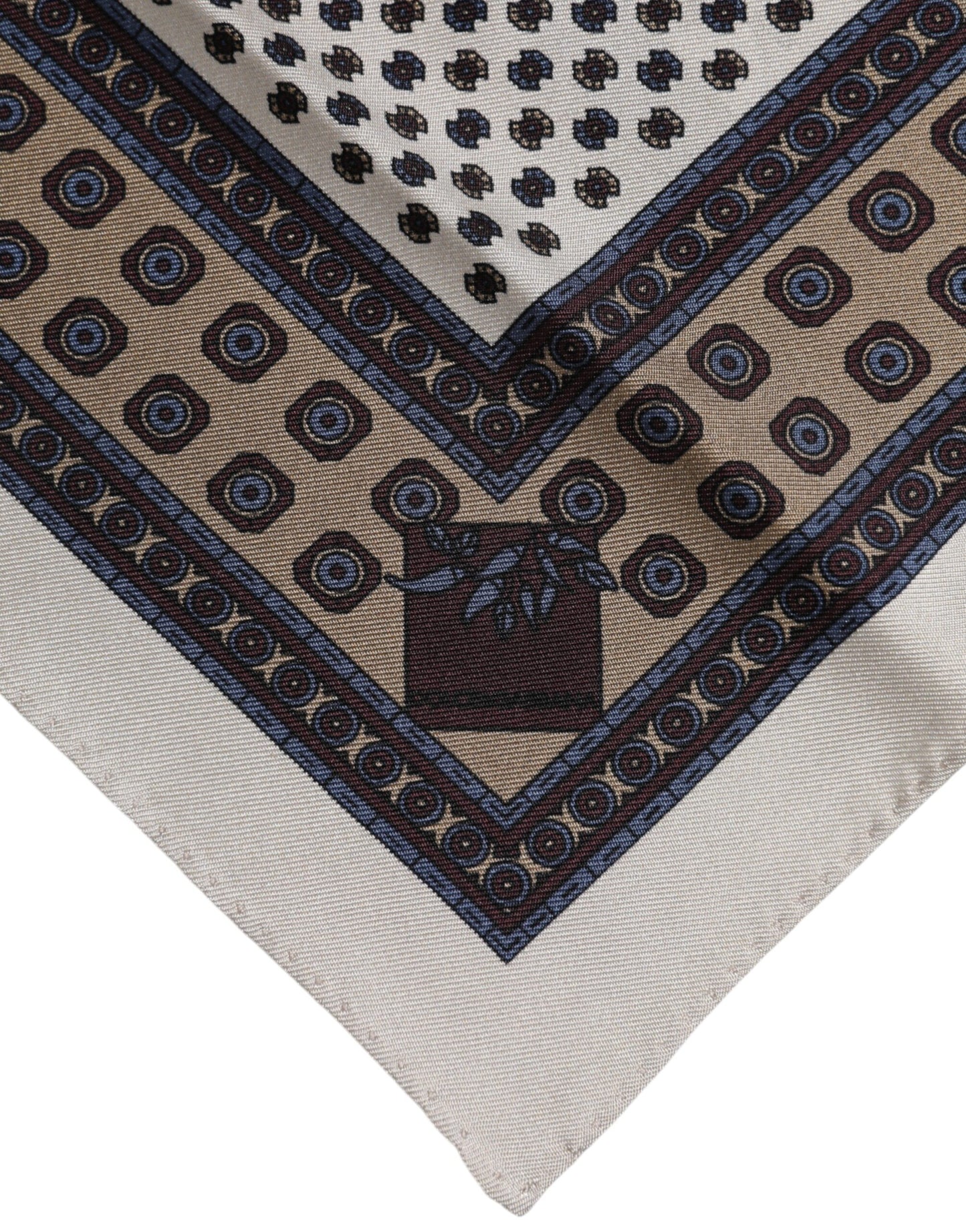 Dolce &amp; Gabbana Multicolor Patterned Square Men Foulard Scarf