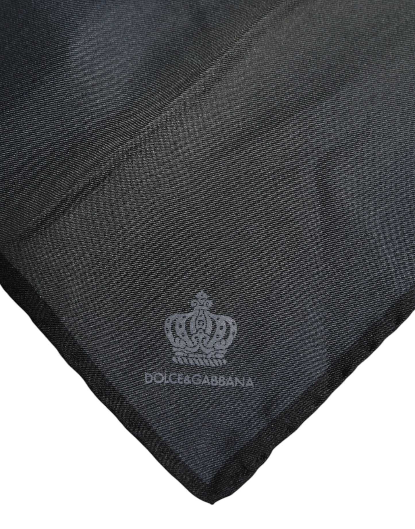 Dolce &amp; Gabbana Blue DG Crown Silk Square Men Foulard Scarf