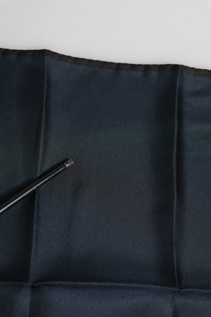 Foulard carré en soie bleu DG Crown pour homme Dolce &amp; Gabbana