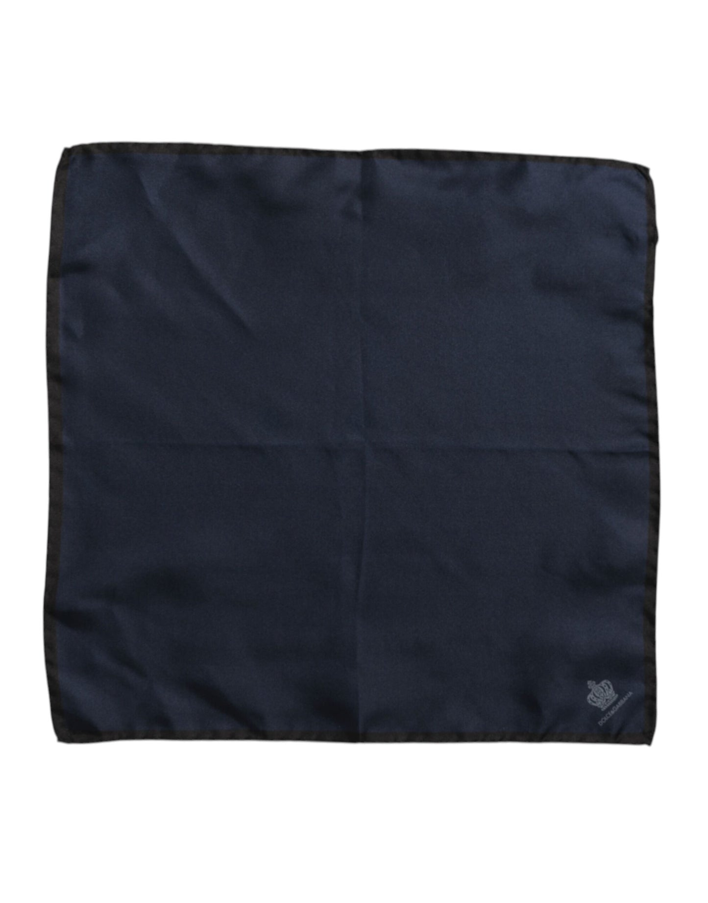 Dolce &amp; Gabbana Blue DG Crown Silk Square Men Foulard Scarf
